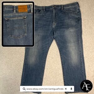 Lucky Brand 181 Relaxed Straight Jeans Mens 46x30 Blue Medium Wash Denim
